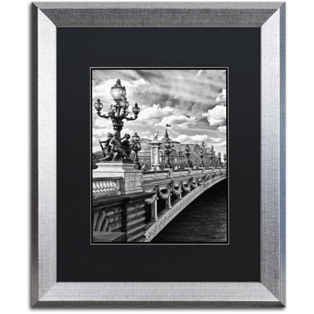 Trademark Fine Art "Alexandre III Paris" Canvas Art by Philippe Hugonnard, Black Matte, Silver Frame