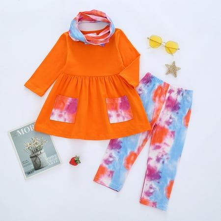 Leutsin Infant Baby Girls Long Sleeve Rainbow Tie-Dyed Print Tops+Pants Scarf Outfits
Leutsin Infant Baby Girls Long Sleeve Rainbow Tie-Dyed Print Tops+Pants Scarf Outfits