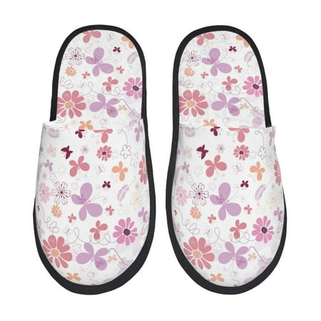 House Slippers for Women Men - Pink purple floral Warm Non-slip Mens Womens Slippers Cozy Slip-on House Shoes Bedroom Outdoor Indoor Slippers for Men
House Slippers for Women Men - Pink purple floral Warm Non-slip Mens Womens Slippers Cozy Slip-on House Shoes Bedroom Outdoor Indoor Slippers for Men