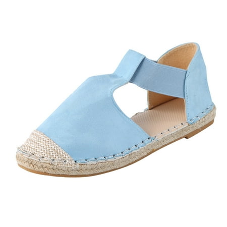 GNEIKDEING Casual Shoes For Women Ladies Flat Work Shoes Linen Bottom Casual Shoes Gift on Clearance