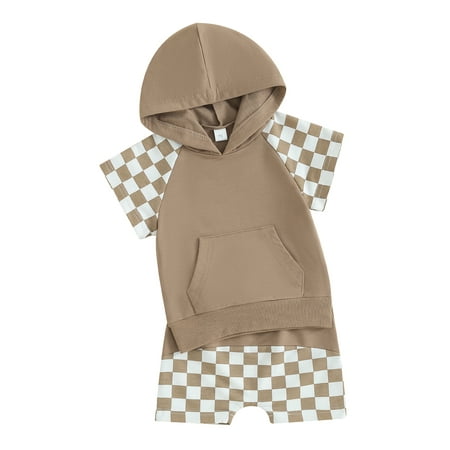 Co.MMehjri Toddler Baby Boys 2 Piece Summer Outfits 6M 12M 18M 2T 3T Infant Clothes Checkerboard Print Short Sleeve Hooded T-Shirt and Elastic Shorts Summer Clothes Set
Co.MMehjri Toddler Baby Boys 2 Piece Summer Outfits 6M 12M 18M 2T 3T Infant Clothes Checkerboard Print Short Sleeve Hooded T-Shirt and Elastic Shorts Summer Clothes Set