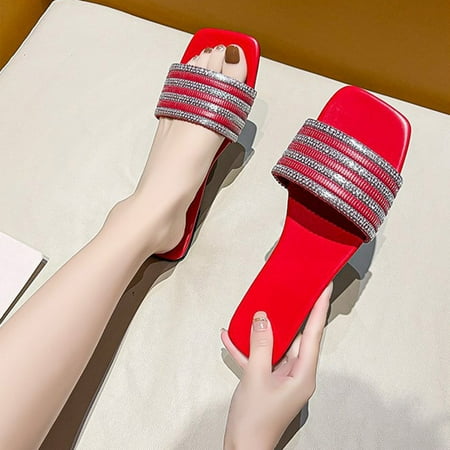 Voncos Slippers Couple- Woman s Head One-line Sandals Flat Slippers Color Everything Matching Sandals Clearance Shoes Red 5.5
Voncos Slippers Couple- Woman s Head One-line Sandals Flat Slippers Color Everything Matching Sandals Clearance Shoes Red 5.5