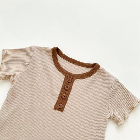 nsendm Kids Toddler Baby Boys Girls Ribbed Patchwork Short Ruffled Sleeve T Shirt Toddler Boy Winter Clothes Childrenscostume Beige 12-18 Months
nsendm Kids Toddler Baby Boys Girls Ribbed Patchwork Short Ruffled Sleeve T Shirt Toddler Boy Winter Clothes Childrenscostume Beige 12-18 Months