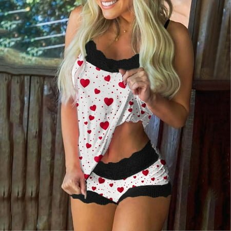 3PC Lingerie For Women Print Pajamas Sleeveless Lace Cami Shorts Lingerie Sleepwear Set
3PC Lingerie For Women Print Pajamas Sleeveless Lace Cami Shorts Lingerie Sleepwear Set