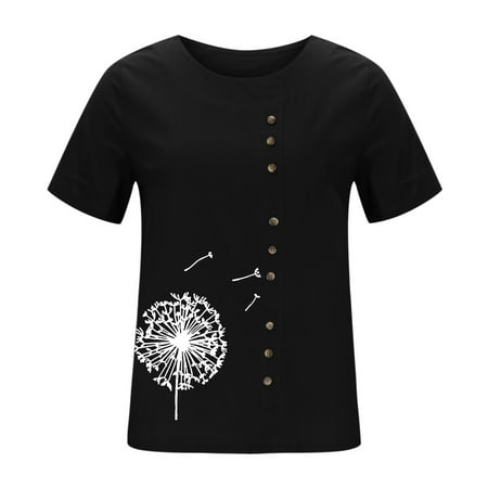 Summer Womens Short Sleeve Crew Neck Floral Fit Printed Top T Shirts Casual Linen Tee Pajamas Tops Women
Summer Womens Short Sleeve Crew Neck Floral Fit Printed Top T Shirts Casual Linen Tee Pajamas Tops Women