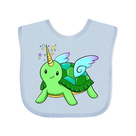Inktastic Cute Uni-turtle with Wings Gift Baby Boy or Baby Girl Bib
