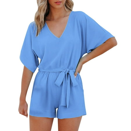 adviicd Black Plus Size Jumpsuits Womens Soft Summer Jumpsuits Short Sleeve Casual Wide Legs Rompers Blue XL
adviicd Black Plus Size Jumpsuits Womens Soft Summer Jumpsuits Short Sleeve Casual Wide Legs Rompers Blue XL