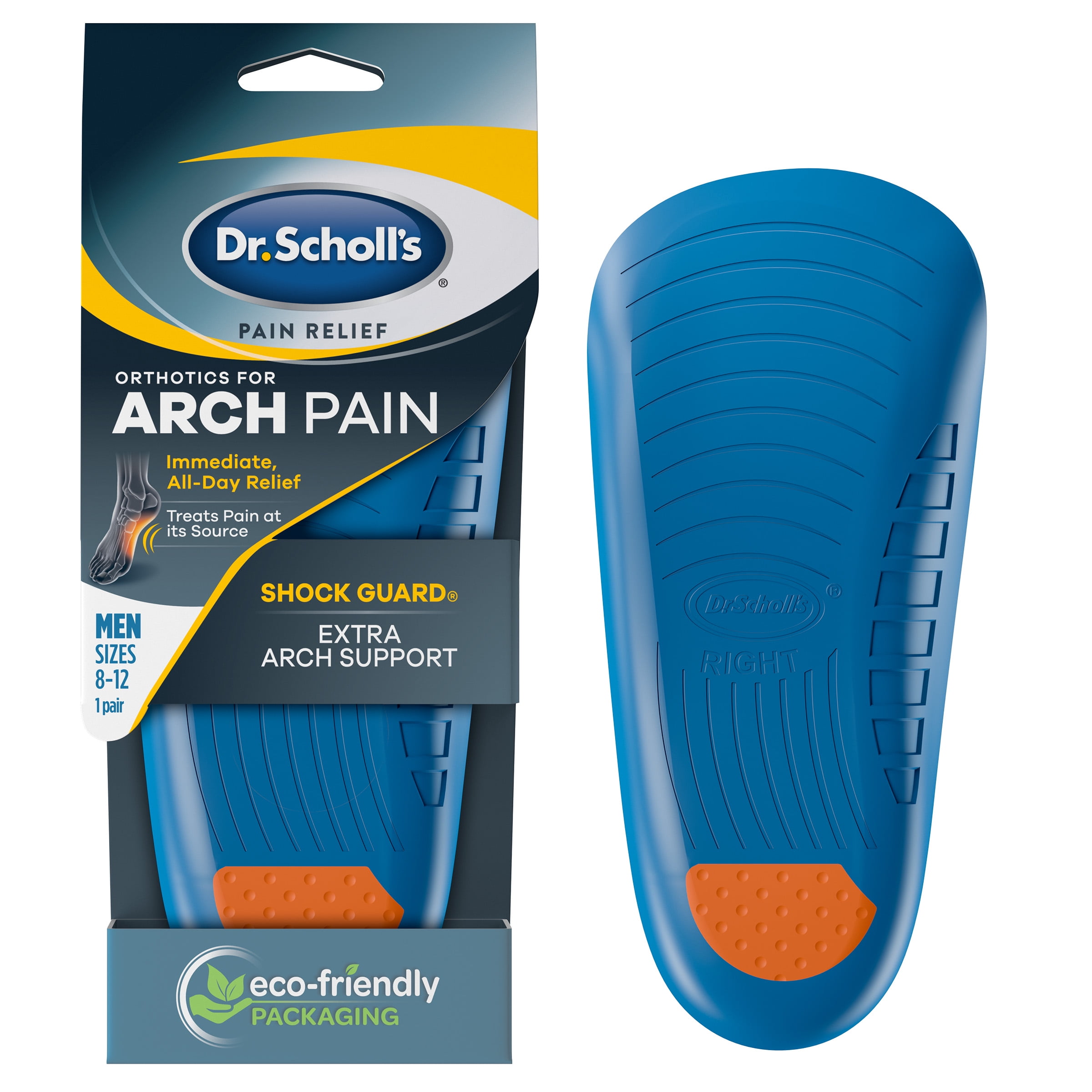 Dr Scholl S Men S Pain Relief Arch Pain Orthotics With Shock