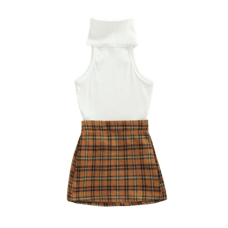 JBEELATE Toddler Baby Girls Long Sleeve Knitted Turtleneck Pullovers + Plaid A-Line Skirt Outfit
JBEELATE Toddler Baby Girls Long Sleeve Knitted Turtleneck Pullovers + Plaid A-Line Skirt Outfit