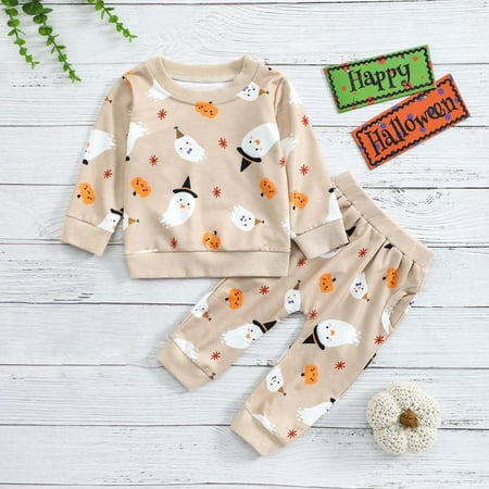 SYNPOS Newborn Baby Girl Boy Halloween Pumpkin Sweatshirt Pants 2PCS Outfits 
SYNPOS Newborn Baby Girl Boy Halloween Pumpkin Sweatshirt Pants 2PCS Outfits
