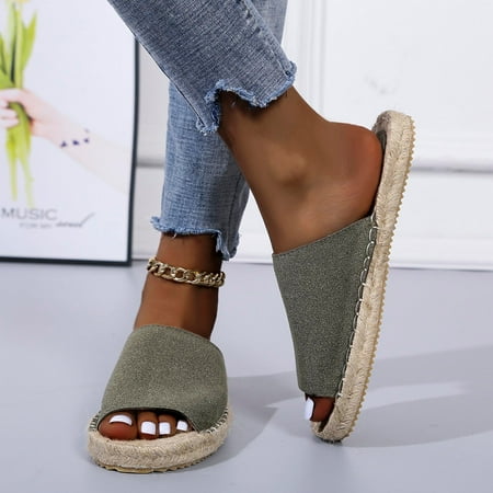 Women Summer Casual Sewn Fisherman s Flat Bottomed Hand Woven Hemp Rope Bottom Slippers
Women Summer Casual Sewn Fisherman s Flat Bottomed Hand Woven Hemp Rope Bottom Slippers