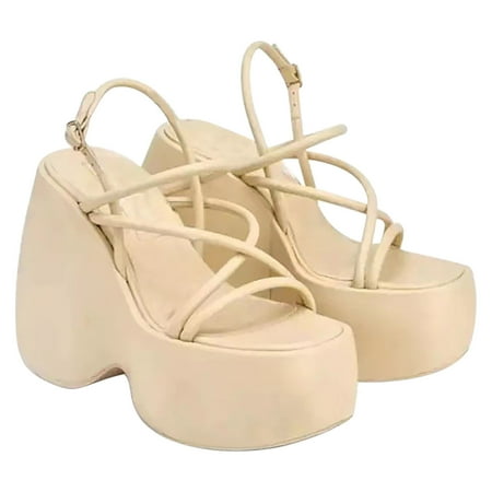 Dyfzdhu Women S Shoes Waterproof Platform High With Sandals Slope With Thin Strap Open Toe Strap Roman Shoes
Dyfzdhu Women S Shoes Waterproof Platform High With Sandals Slope With Thin Strap Open Toe Strap Roman Shoes