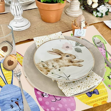 YruYptpaln Dining Table Set for 6 round Table Modern Easter Celebration Table Placemat Linen Insulated Placemat For Easter Festive Atmosphere
YruYptpaln Dining Table Set for 6 round Table Modern Easter Celebration Table Placemat Linen Insulated Placemat For Easter Festive Atmosphere