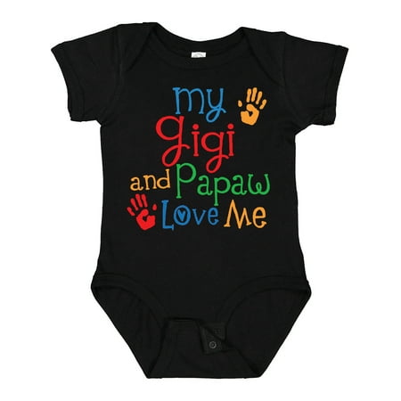 Inktastic Gigi and Papaw Love Me Grandchild Gift Baby Boy or Baby Girl Bodysuit
