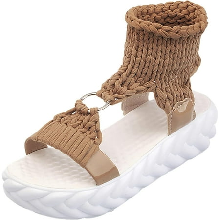 SHYKU Women Dressy Summer Knitted Slip On Hollow Out Thick Bottom Sandals Open Toe Stretch Sock Comfortable Sandals Ladies SHYKU Fashion Sandals for Hot Girls Party Club Shoes
SHYKU Women Dressy Summer Knitted Slip On Hollow Out Thick Bottom Sandals Open Toe Stretch Sock Comfortable Sandals Ladies SHYKU Fashion Sandals for Hot Girls Party Club Shoes