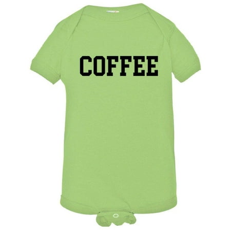 PleaseMeTees™ Baby Basic Coffee College Word I Love Morning Cafe Jumpsuit