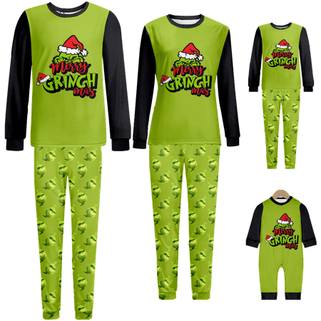 Family Christmas Pajamas Merry Christmas Claus Cartoon Green Print Sizes for Adult-Kids-Baby-Pet 2 Pieces Top and Pants Bodysuits Xmas Pjs Set
Family Christmas Pajamas Merry Christmas Claus Cartoon Green Print Sizes for Adult-Kids-Baby-Pet 2 Pieces Top and Pants Bodysuits Xmas Pjs Set