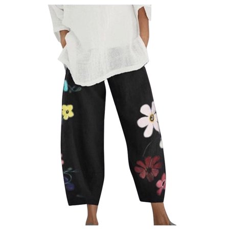 Dadaria Wide Leg Boho Pants for Women Plus Size Flowers print Elastic Waist Workout Sports Wide Leg Pants Trousers Black L Female
Dadaria Wide Leg Boho Pants for Women Plus Size Flowers print Elastic Waist Workout Sports Wide Leg Pants Trousers Black L Female