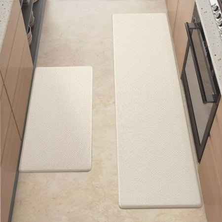 Anti Fatigue Kitchen Mat Sandy White Sets of 2 Kitchen Rugs Non Slip Cushioned Standing Mat for Sink Floor Laundry Office Desk Mid 17.3 x 29 + Ultra 17.3 x 70.8 
Anti Fatigue Kitchen Mat Sandy White Sets of 2 Kitchen Rugs Non Slip Cushioned Standing Mat for Sink Floor Laundry Office Desk Mid 17.3 x 29 + Ultra 17.3 x 70.8