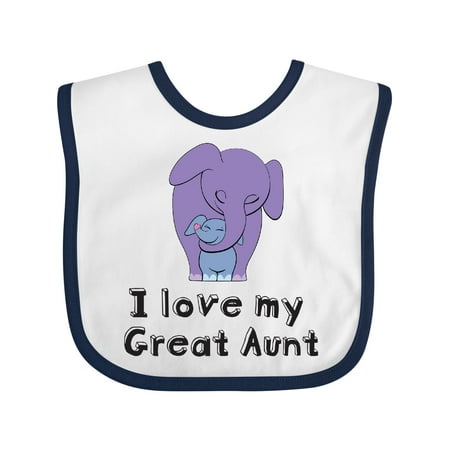 Inktastic I Love My Great Aunt Elephant Purple Blue Gift Baby Boy Bib
Inktastic I Love My Great Aunt Elephant Purple Blue Gift Baby Boy Bib