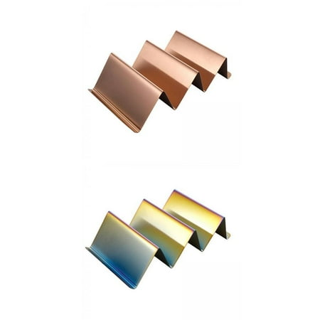 2Pieces Taco Holder Stainless Steel Taco Stand Holder Shaped Taco Tray Can Hold 2 Tacos & Baking Snacks Cakes for Restaurant Bar Parties Colorful and Rose Gold
2Pieces Taco Holder Stainless Steel Taco Stand Holder Shaped Taco Tray Can Hold 2 Tacos & Baking Snacks Cakes for Restaurant Bar Parties Colorful and Rose Gold