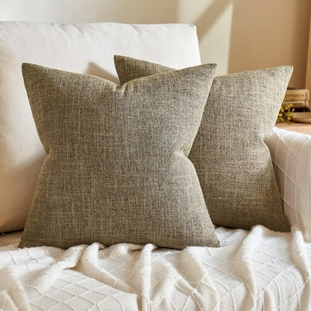 Pack of 2 Brown Decorative Linen Burlap Throw Pillows 16x16 inch Solid Rustic Farmhouse Pillow Covers Modern Concise Cushion Case for Sofa Couch and Living Room Boho Fall Home Decor
Pack of 2 Brown Decorative Linen Burlap Throw Pillows 16x16 inch Solid Rustic Farmhouse Pillow Covers Modern Concise Cushion Case for Sofa Couch and Living Room Boho Fall Home Decor