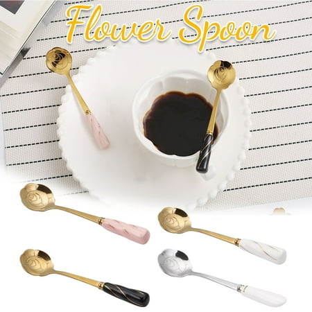 Tanwpn Stainless Steel Coffee Stirring Spoon With Ceramic Handle Golden Flower Spoon
Tanwpn Stainless Steel Coffee Stirring Spoon With Ceramic Handle Golden Flower Spoon