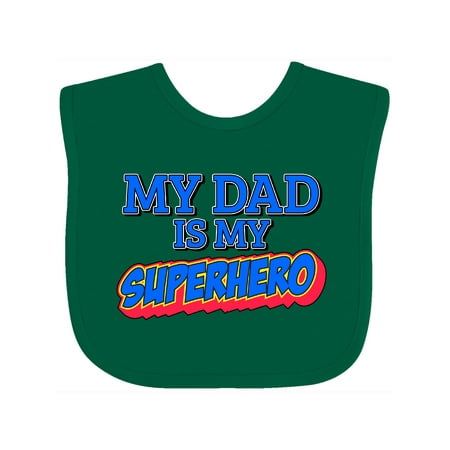 Inktastic My Dad is My Superhero Gift Baby Boy or Baby Girl Bib