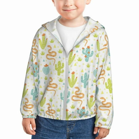 Vsdgher Snake And Cactus Kids Sun Protection Hoodie with Zip Rash Guard Tops Children s Long Sleeve Sun Protection Clothing - 5 Years
Vsdgher Snake And Cactus Kids Sun Protection Hoodie with Zip Rash Guard Tops Children s Long Sleeve Sun Protection Clothing - 5 Years