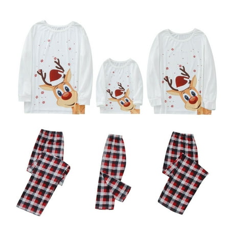 Christmas Family Pajamas Set Reindeer Pattern Tops+Long Elastic Pants for Dad Mom Kids
Christmas Family Pajamas Set Reindeer Pattern Tops+Long Elastic Pants for Dad Mom Kids