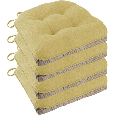 Non Slip Chair Cushions for Dining Chairs Set of 4 Kitchen Chair Cushions 18 x18 x3 Turfted Chair Pads Comfortable and Soft Seat Cushion with Ties Yellow
Non Slip Chair Cushions for Dining Chairs Set of 4 Kitchen Chair Cushions 18 x18 x3 Turfted Chair Pads Comfortable and Soft Seat Cushion with Ties Yellow