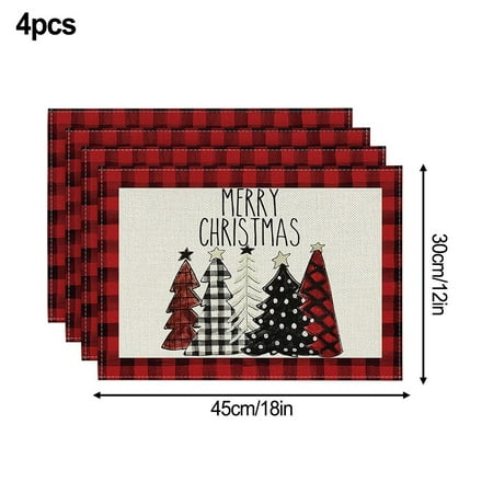 4Pcs Christmas 18*12IN Bell Snowflake Placemats Washable Anti-stain Insulation M
4Pcs Christmas 18*12IN Bell Snowflake Placemats Washable Anti-stain Insulation M
