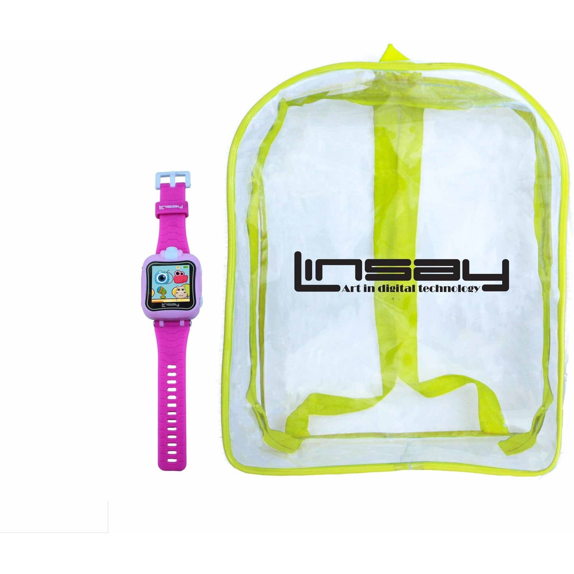 LINSAY 1.5" Kids Smart Watch HD Selfie Cam with Kids Bag Pack by Linsay