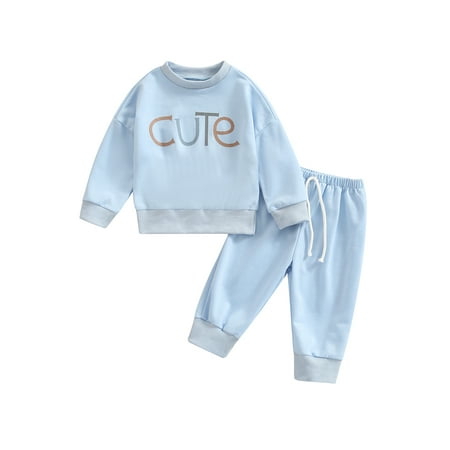 Lieserram 2Pcs Toddler Baby Girl Boy Fall Outfits Long Sleeve Sweatshirt Pullover Tops+ Trousers 6M 12M 18M 24M 3T 4T Casual Sweatshirt
Lieserram 2Pcs Toddler Baby Girl Boy Fall Outfits Long Sleeve Sweatshirt Pullover Tops+ Trousers 6M 12M 18M 24M 3T 4T Casual Sweatshirt