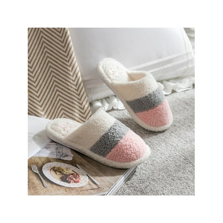 Ritualay Women s Cozy Fleece House Slippers Slip-on Winter Warm Shoes