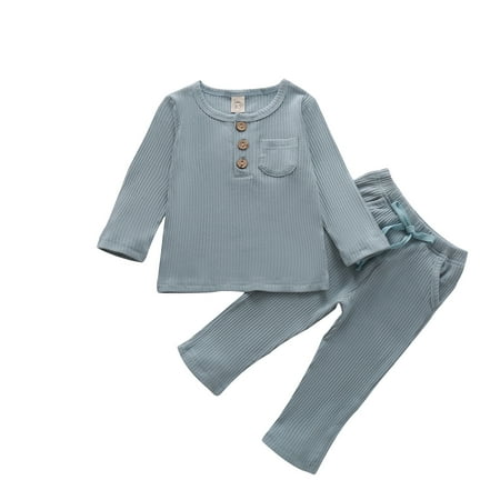 Honeeladyy Winter Newborn Infant Baby Boys Girls Long Sleeve Solid Article Pits Tops+Pants Set Blue Clearance under 5$
Honeeladyy Winter Newborn Infant Baby Boys Girls Long Sleeve Solid Article Pits Tops+Pants Set Blue Clearance under 5$
