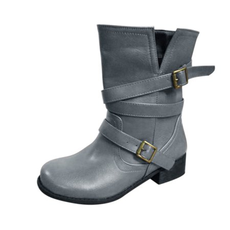 Mackneog Heel Round Belt Ankle Boots Buckle Thick Toe Boots Women s Shoes Women s Boots Gift on Clearance
Mackneog Heel Round Belt Ankle Boots Buckle Thick Toe Boots Women s Shoes Women s Boots Gift on Clearance
