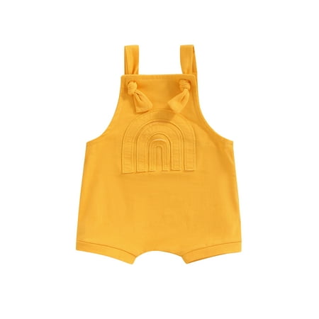 JYYYBF Kids Infant Baby Unisex Casual Romper Solid Color Rainbow Pattern Loose Sleeveless Suspender Short Jumpsuit
JYYYBF Kids Infant Baby Unisex Casual Romper Solid Color Rainbow Pattern Loose Sleeveless Suspender Short Jumpsuit