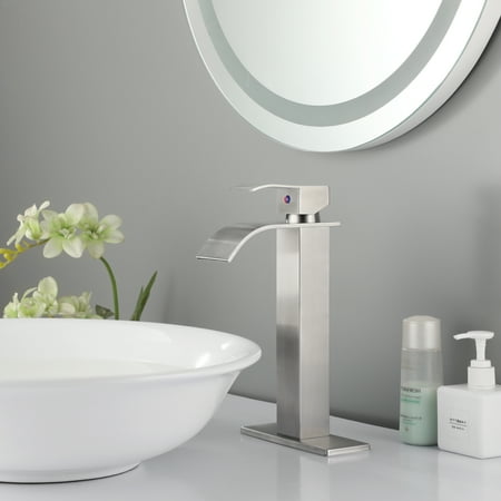 LHCER Single lever waterfall bathroom sink faucet