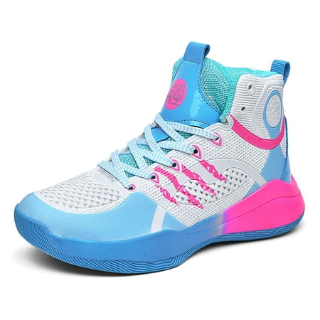 

Engtoy Kids Basketball Shoes Boys Girls High-Top Sneakers Non-Slip Athletic Shoes