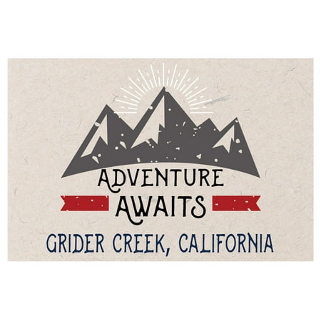 Grider Creek California Souvenir 2x3 Inch Fridge Magnet Adventure Awaits Design