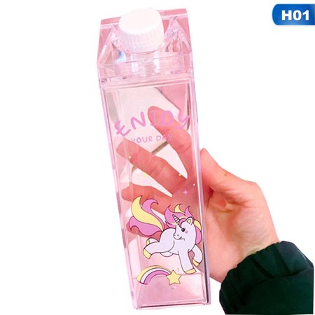 KABOER Cuddly Unicorn Coffee Milk Bottle Water Bottle Clear Bottle Summer Outdoors