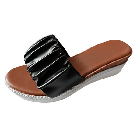 Xboschi Summer Sandals for Women 2024 Platform Sandals Women s Slope Heel Big Size Fashion Pleated Thick Bottom Sandals Slippers
Xboschi Summer Sandals for Women 2024 Platform Sandals Women s Slope Heel Big Size Fashion Pleated Thick Bottom Sandals Slippers