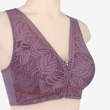 Biplut Elderly Women Bra Lace Wide Shoulder Straps Front Zipper Wire Free Plus Size Lady Bras Daily Wear Clothes
Biplut Elderly Women Bra Lace Wide Shoulder Straps Front Zipper Wire Free Plus Size Lady Bras Daily Wear Clothes