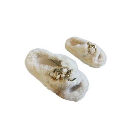 Woobling Child Fuzzy Slippers Cross Band Plush Slipper Open Toe Fluffy Slides House Home Shoes Winter Warm Slip On Cozy Beige 2.5Y
Woobling Child Fuzzy Slippers Cross Band Plush Slipper Open Toe Fluffy Slides House Home Shoes Winter Warm Slip On Cozy Beige 2.5Y