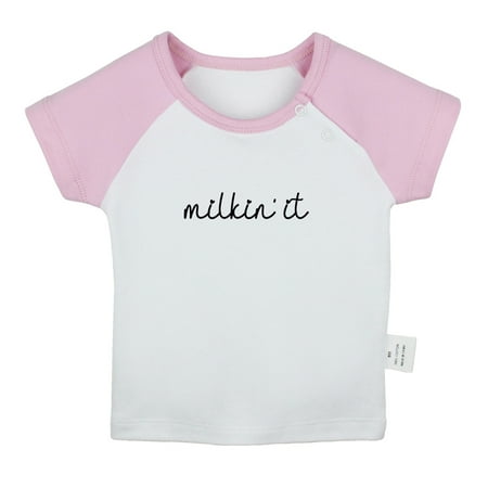 iDzn Milkin It Funny T shirt For Baby Newborn Babies T-shirts Infant Tops 0-24M Kids Graphic Tees Clothing (Short Pink Raglan T-shirt 6-12 Months)
iDzn Milkin It Funny T shirt For Baby Newborn Babies T-shirts Infant Tops 0-24M Kids Graphic Tees Clothing (Short Pink Raglan T-shirt 6-12 Months)