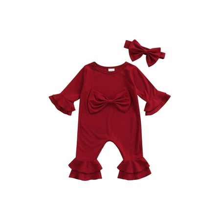 ZIYIXIN Newborn Baby Girls Christmas Outfits Long Sleeve Romper Bodysuit Jumpsuit with Headband Set Red 0-3 Months
ZIYIXIN Newborn Baby Girls Christmas Outfits Long Sleeve Romper Bodysuit Jumpsuit with Headband Set Red 0-3 Months