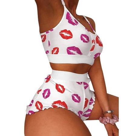 Nananla Female Printing Homewear Pajamas Sets Shorts and Sling Top Sexy Loungewear Sets
Nananla Female Printing Homewear Pajamas Sets Shorts and Sling Top Sexy Loungewear Sets