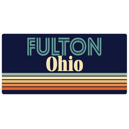 Fulton Ohio 5 x 2.5-Inch Fridge Magnet Retro Design