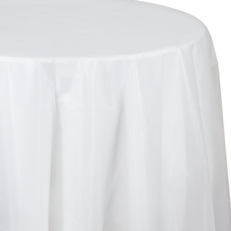 Clear Round Plastic Tablecloths 3 Count